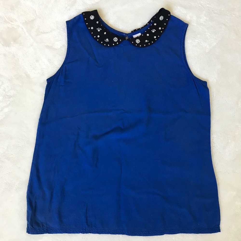 Peter Pan Collar Sleeveless Top